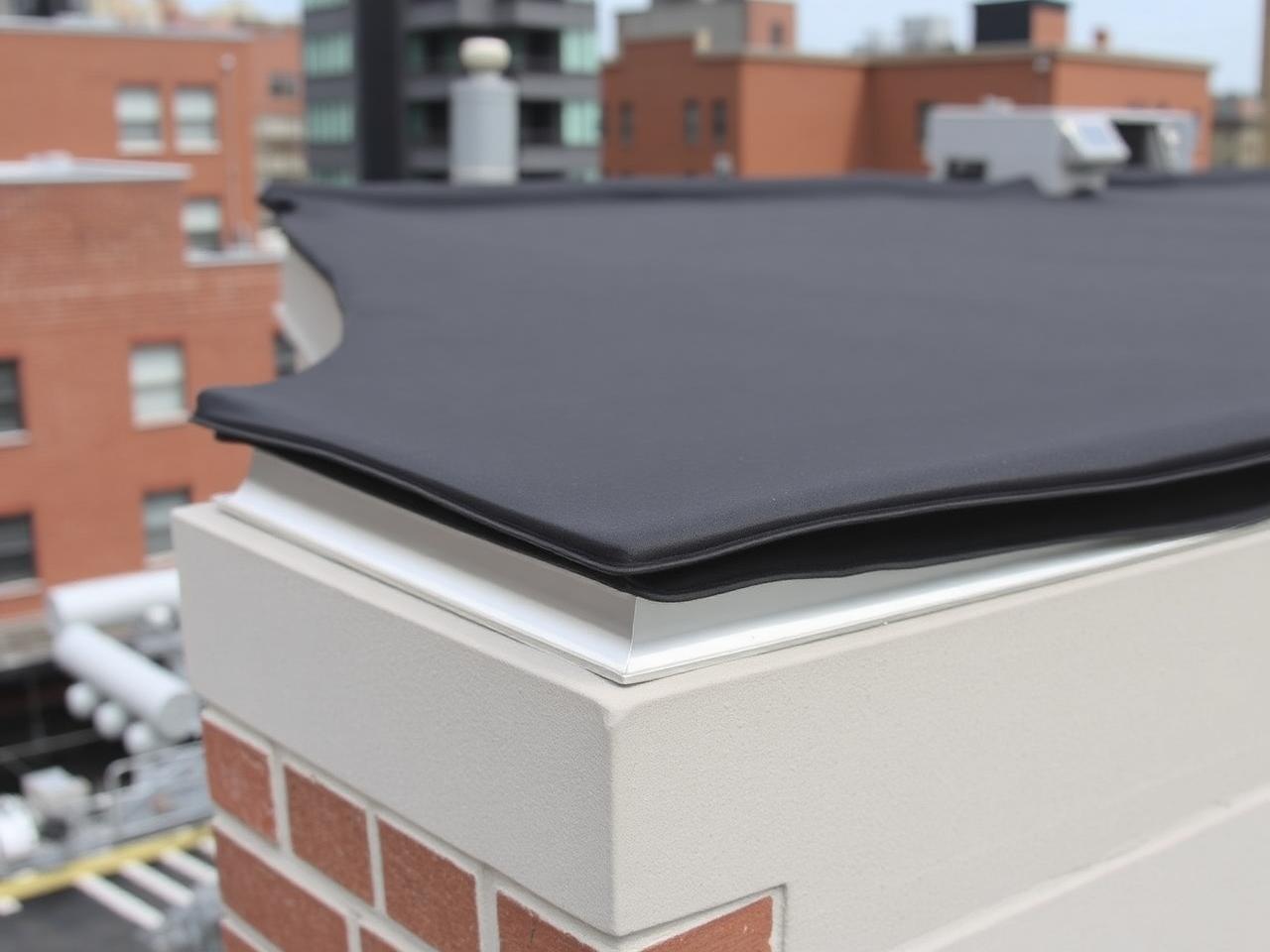 Parapet flashing detail