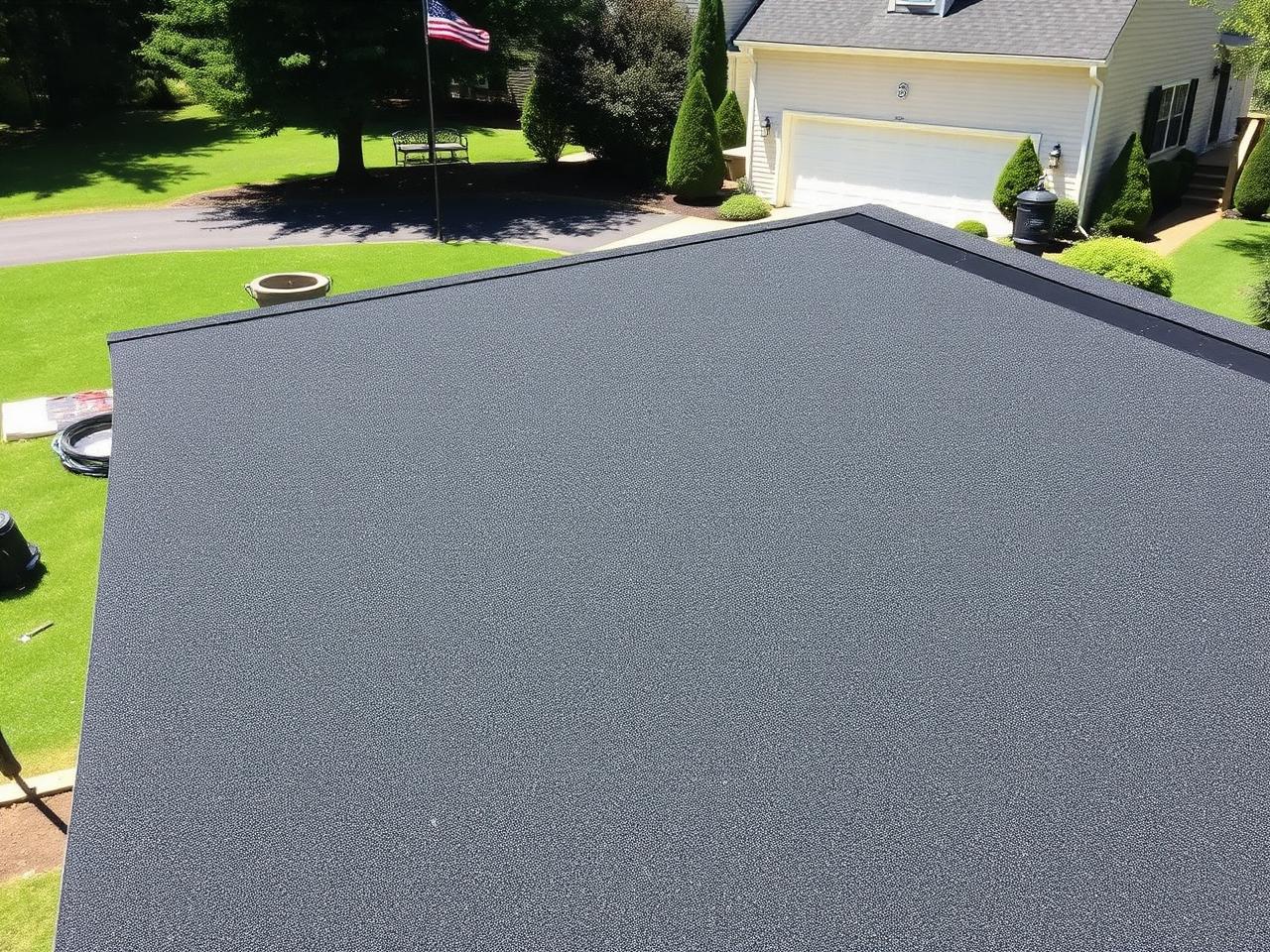 Low-slope residential garage